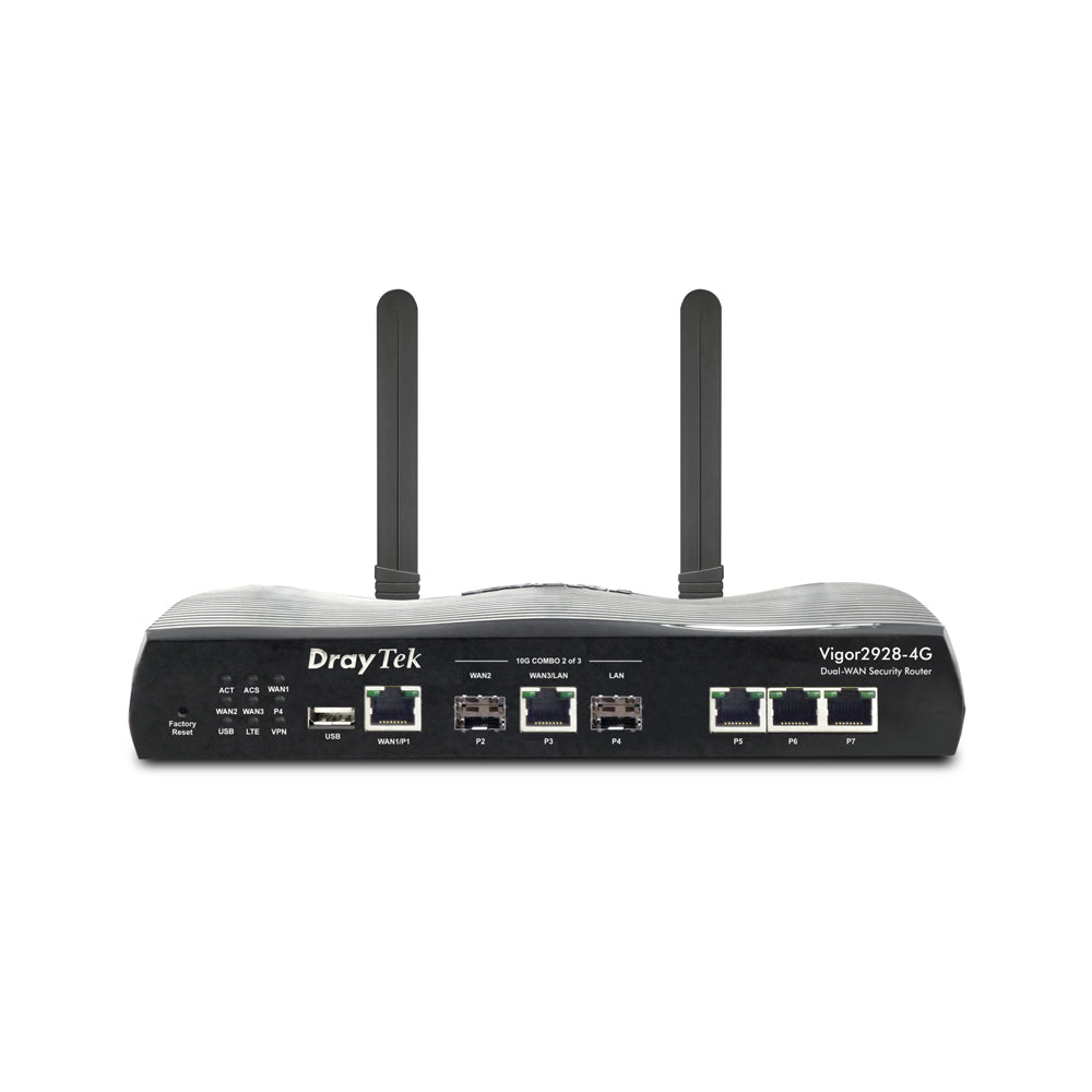DrayTek Vigor 2928-4G 10GbE Multi-WAN 4G LTE Router | V2928-4G-K