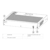 Cisco Catalyst 1000 8 & 16 Port Switch with external power supply rear view