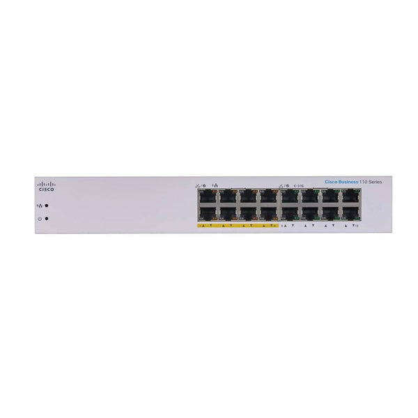 CBS110-16PP-UK | Cisco 16-Port Unmanaged Gigabit PoE Switch