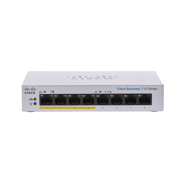 Cisco CBS110-8T-D Unmanaged Switch, 8 Port Gigabit Ethernet