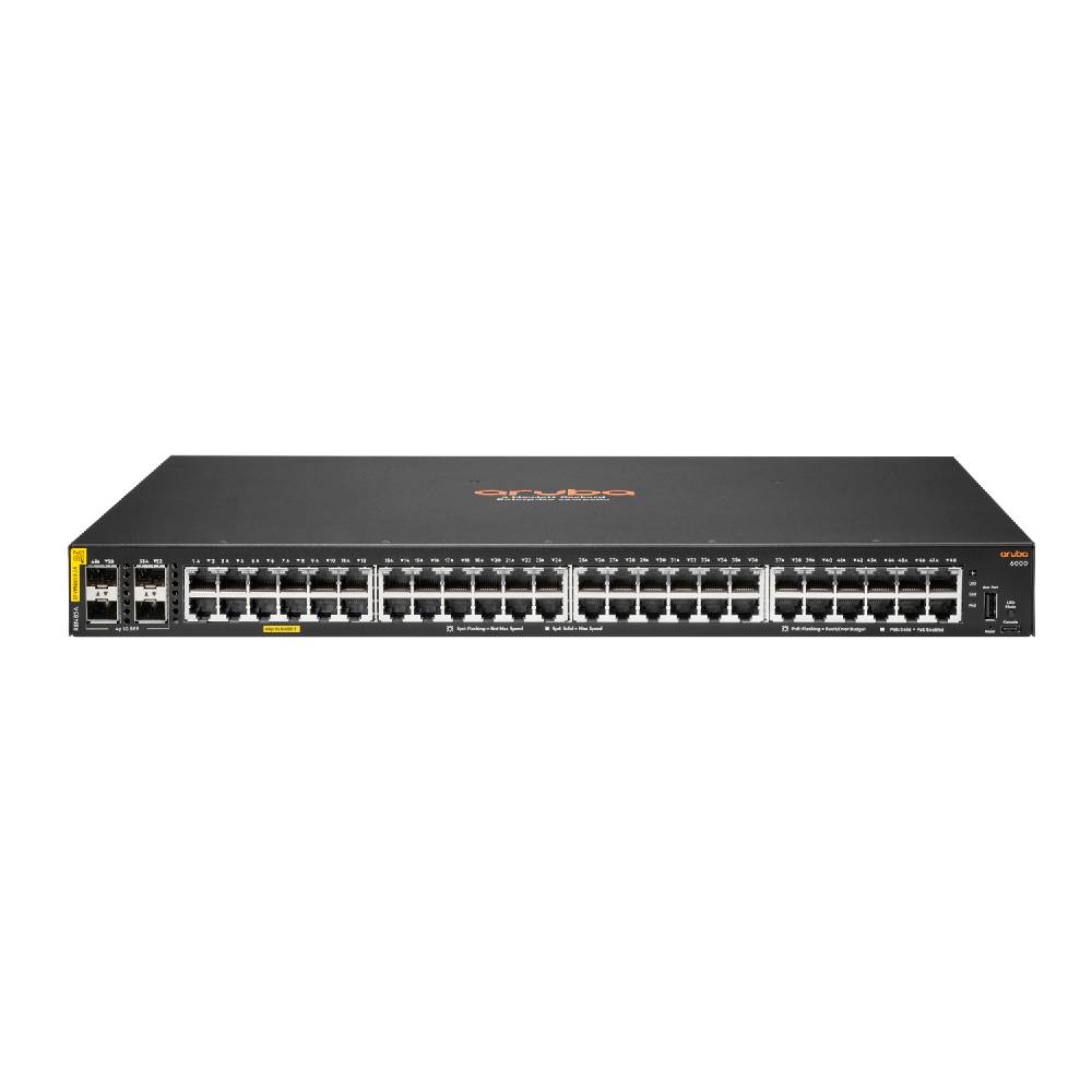 HPE Aruba CX 6000 48G Class4 PoE 4SFP 370W Switch | R8N85A - Network Warehouse