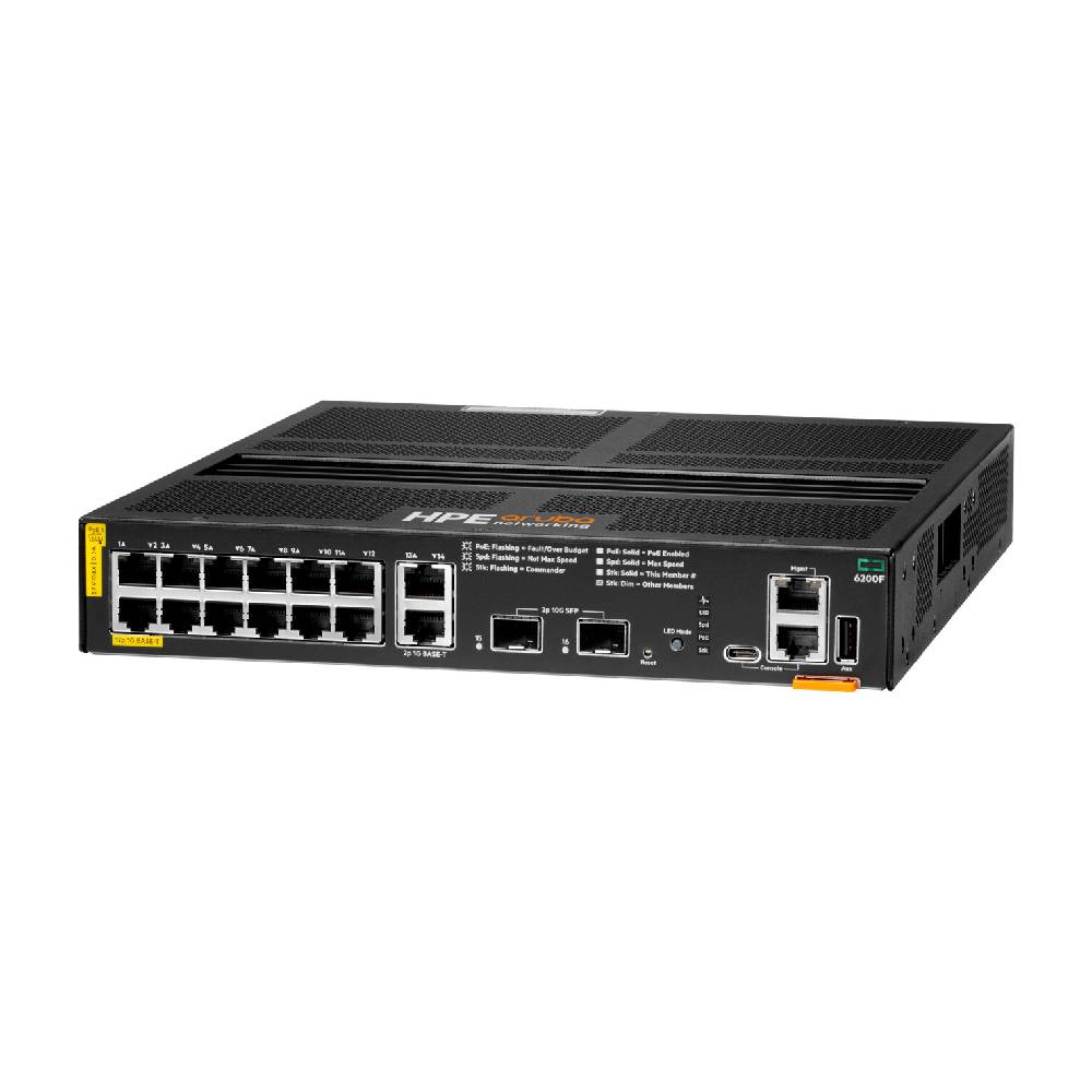 HPE Aruba CX 6200F 12G Class4 PoE 2G/2SFP+ 139W Switch | R8Q72A - Network Warehouse