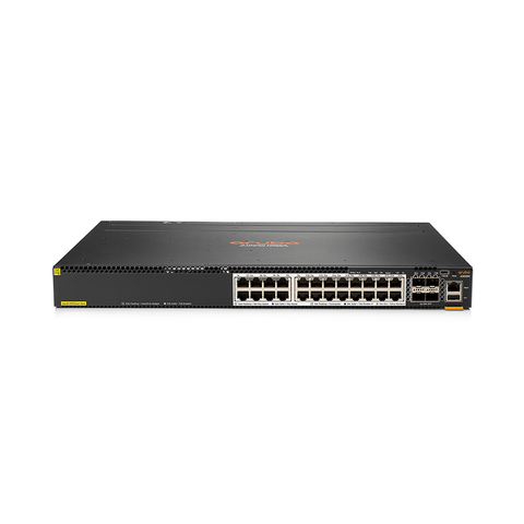Aruba 6300M 24- port HPE Smart Rate 1/2.5/5GbE Class 6 PoE and 4-port SFP56 Switch | JL660A