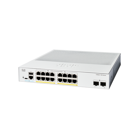Cisco Catalyst 1300 16-Port PoE+ Gigabit Switch + 2x SFP | C1300-16FP-2G