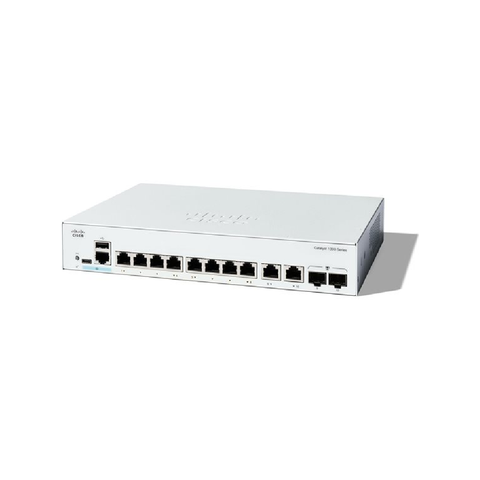 Cisco Catalyst 1300 8-Port Gigabit Switch + 2 Gig Combo | C1300-8T-E-2G