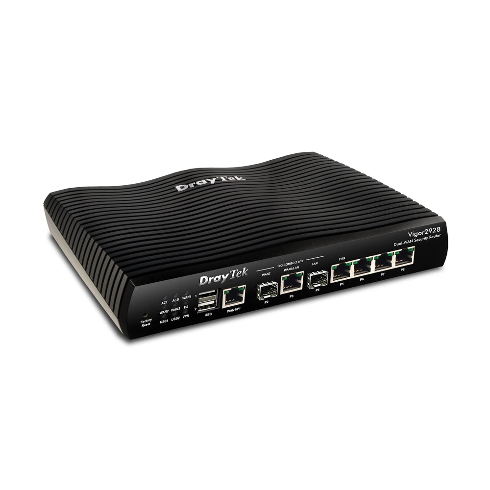 V2928-K | DrayTek Vigor 2928 Multi-Gigabit Multi-WAN Wired FTTP Router