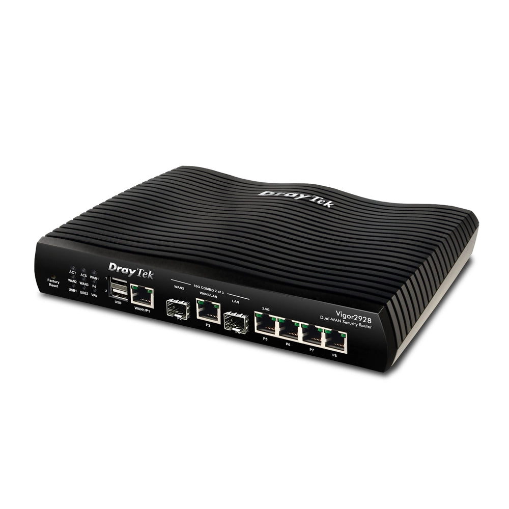 V2928-K | DrayTek Vigor 2928 Multi-Gigabit Multi-WAN Wired FTTP Router