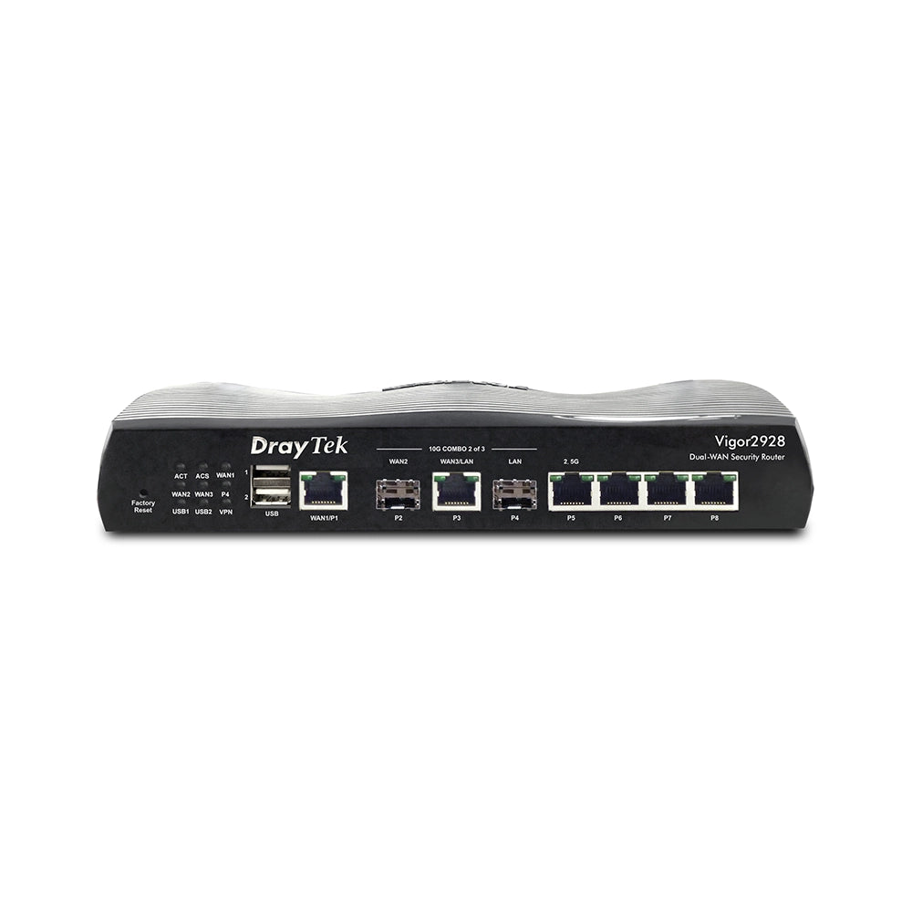 V2928-K | DrayTek Vigor 2928 Multi-Gigabit Multi-WAN Wired FTTP Router