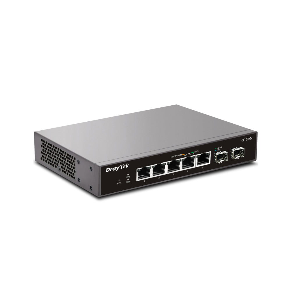 DrayTek VigorSwitch Q1070x 5-Port 2.5GbE Switch SFP+ | VSQ1070X-K