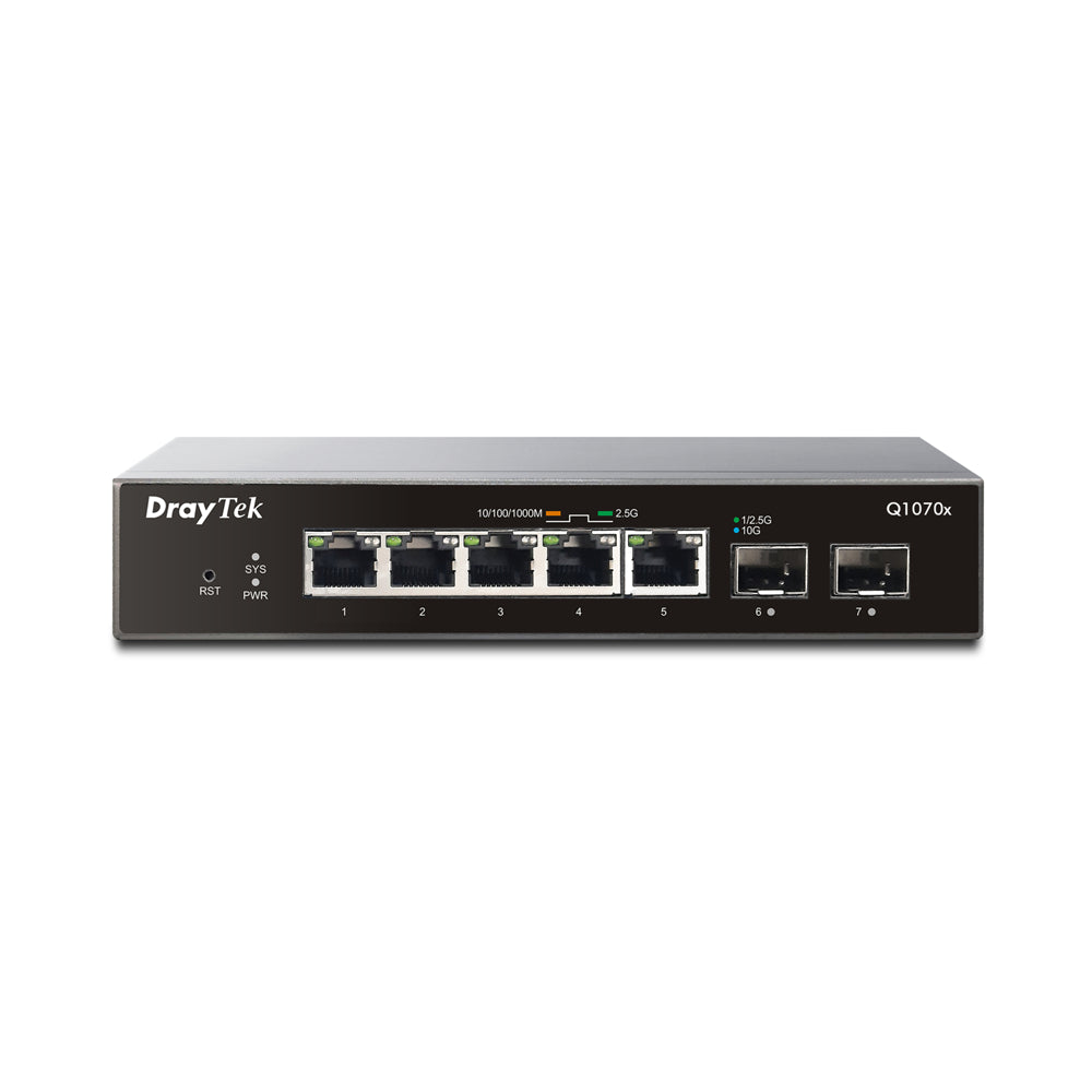 DrayTek VigorSwitch Q1070x 5-Port 2.5GbE Switch SFP+ | VSQ1070X-K