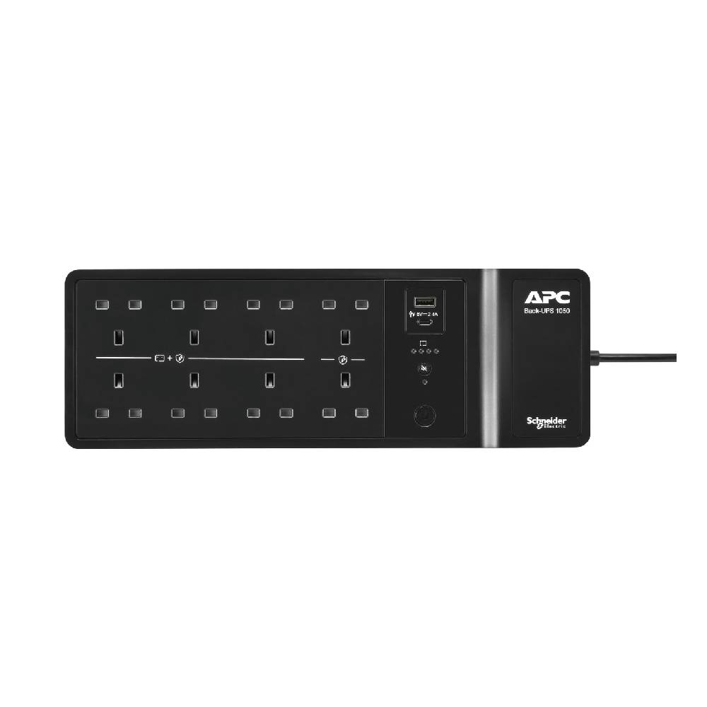 APC Back - UPS, 1050VA/600W Floor/Wall Mount, 230V, 8x British BS1363A outlets, USB Type A+C Port, User Replaceable Battery | BE1050G2 - UK - Network Warehouse
