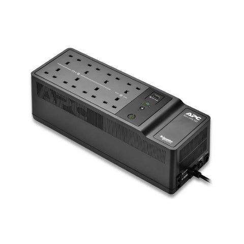 APC Back - UPS, 500VA/300W Floor/Wall Mount, 230V, 8x British BS1363A outlets, USB Type A Port, User Replaceable Battery | BE500G2 - UK - Network Warehouse