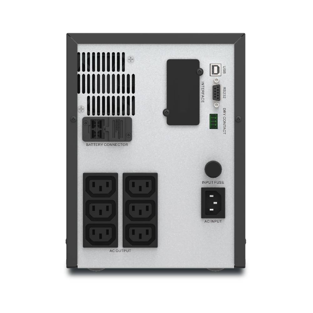 APC Easy UPS 1 Ph Line Interactive, 2000VA, Tower, 230V, 6 IEC C13 outlets, AVR, Dry Contact, LCD, Without Network Card support | SMV2000CAI - Network Warehouse