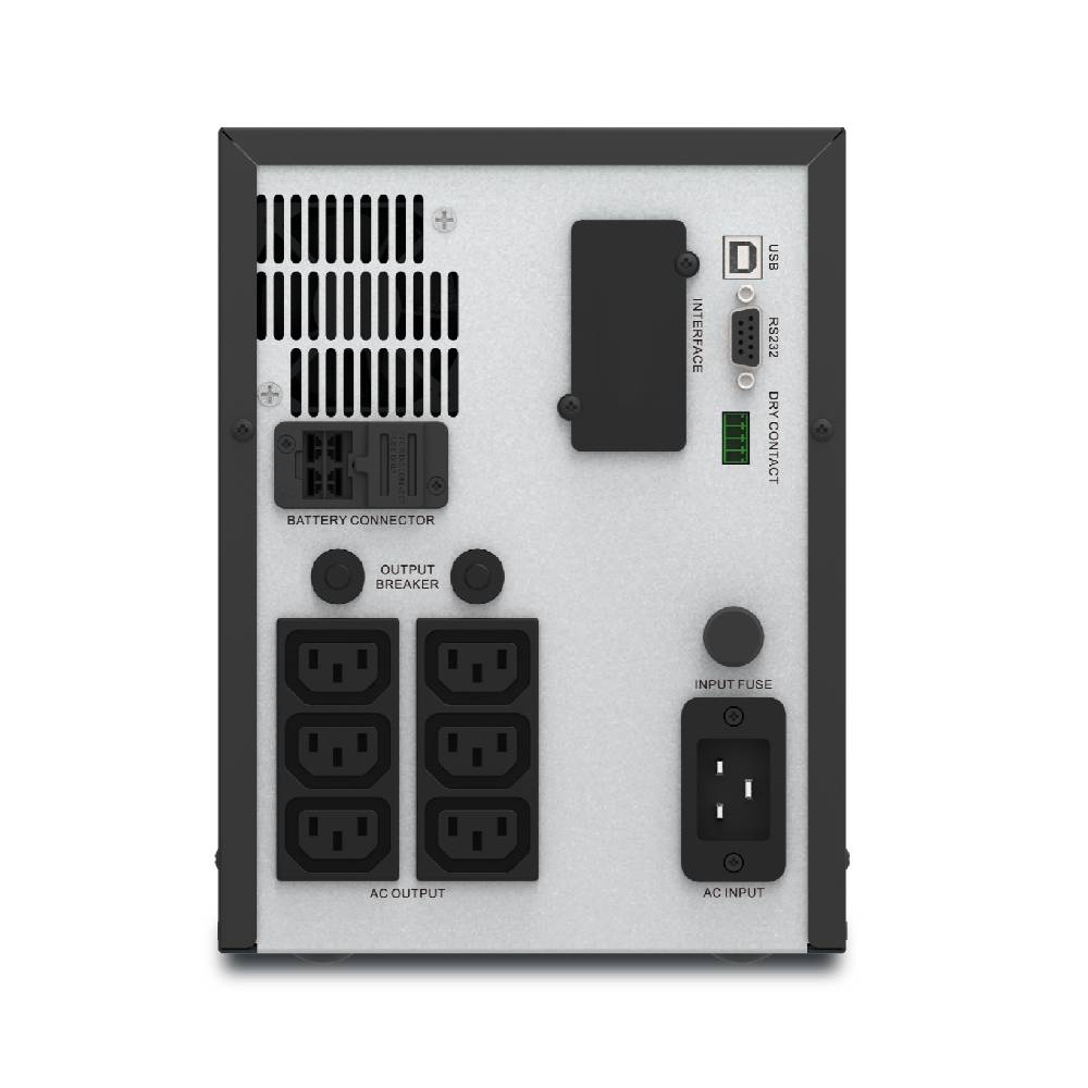 APC Easy UPS 1 Ph Line Interactive, 3000VA, Tower, 230V, 6 IEC C13 outlets, AVR, Dry Contact, LCD, Without Network Card support | SMV3000CAI - Network Warehouse