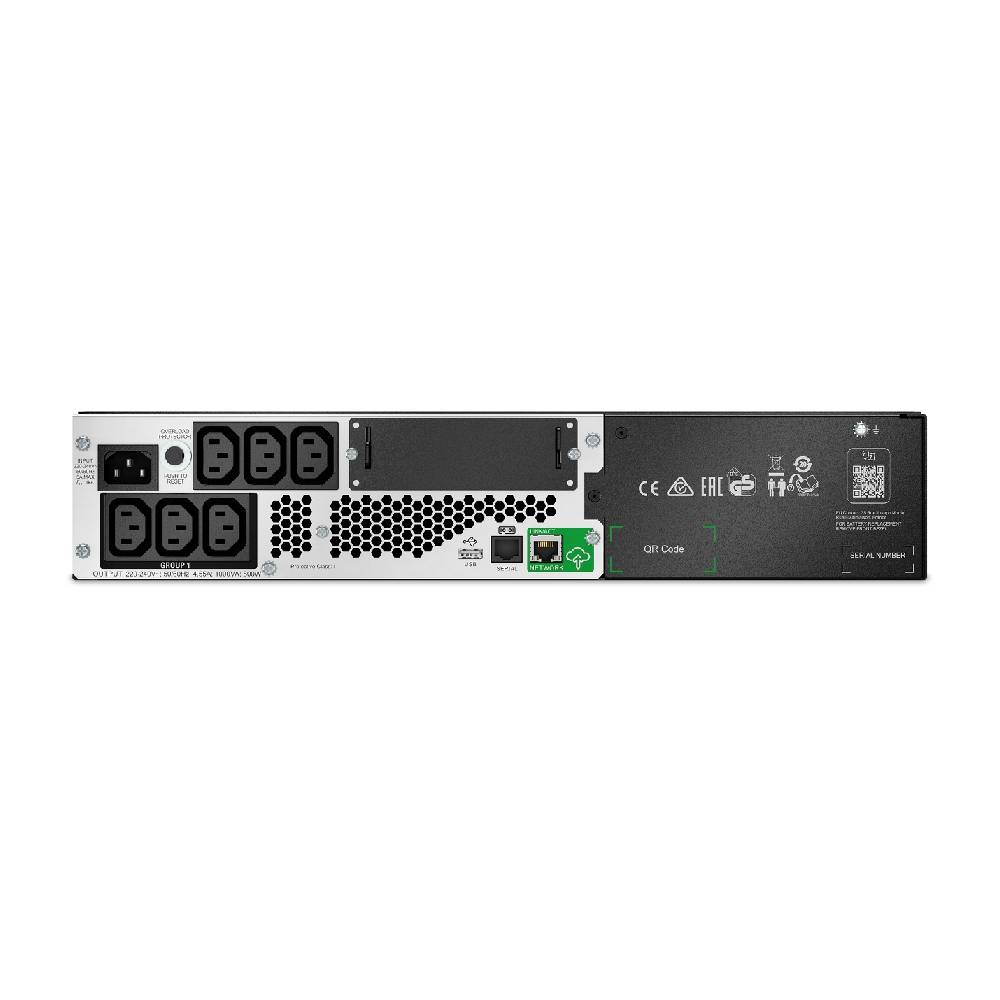 APC Smart - UPS, Line Interactive, 1000VA, Lithium - ion, Rack/Tower, 2U, 230V, 6x IEC C13 outlets, SmartConnect Port+SmartSlot, Short Depth, AVR, LCD | SMTL1000RMI2UC - Network Warehouse