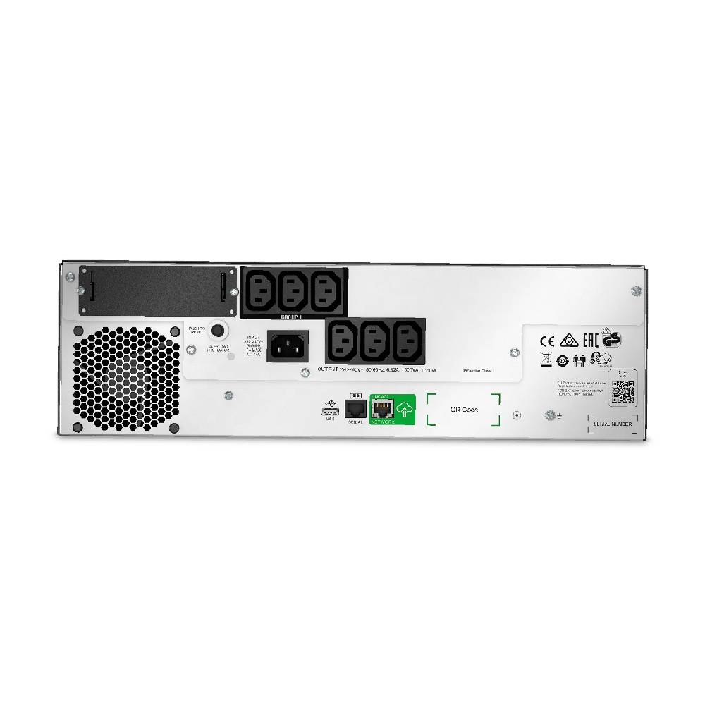 APC Smart - UPS, Line Interactive, 1500VA, Lithium - ion, Rackmount 3U, 230V, 6x IEC C13 outlets, SmartConnect Port+SmartSlot, Short Depth, AVR, LCD | SMTL1500RMI3UC - Network Warehouse