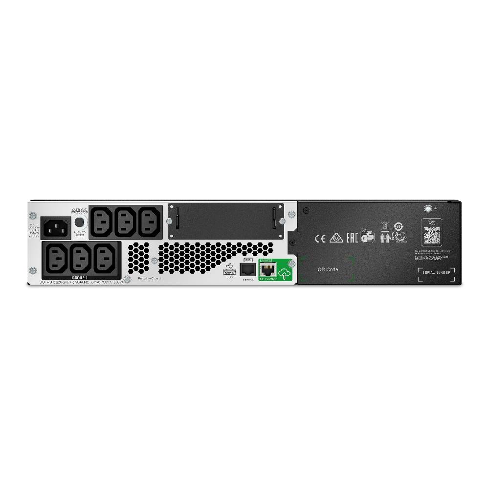 APC Smart - UPS, Line Interactive, 750VA, Lithium - ion, Rack/Tower, 2U, 230V, 6x IEC C13 outlets, SmartConnect Port+SmartSlot, Short Depth, AVR, LCD | SMTL750RMI2UC - Network Warehouse