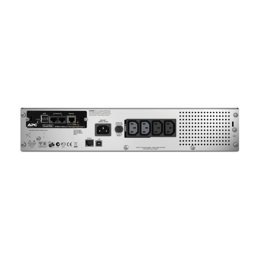 APC Smart - UPS, Line Interactive, 750VA, Rackmount 2U, 230V, 4x IEC C13 outlets, Network Card, AVR, LCD | SMT750RMI2UNC - Network Warehouse