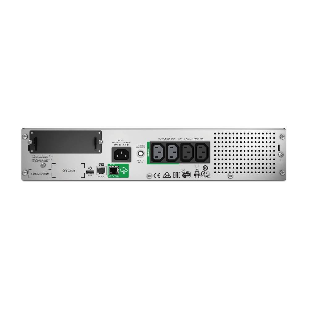 APC Smart - UPS, Line Interactive, 750VA, Rackmount 2U, 230V, 4x IEC C13 outlets, SmartConnect Port+SmartSlot, AVR, LCD | SMT750RMI2UC - Network Warehouse