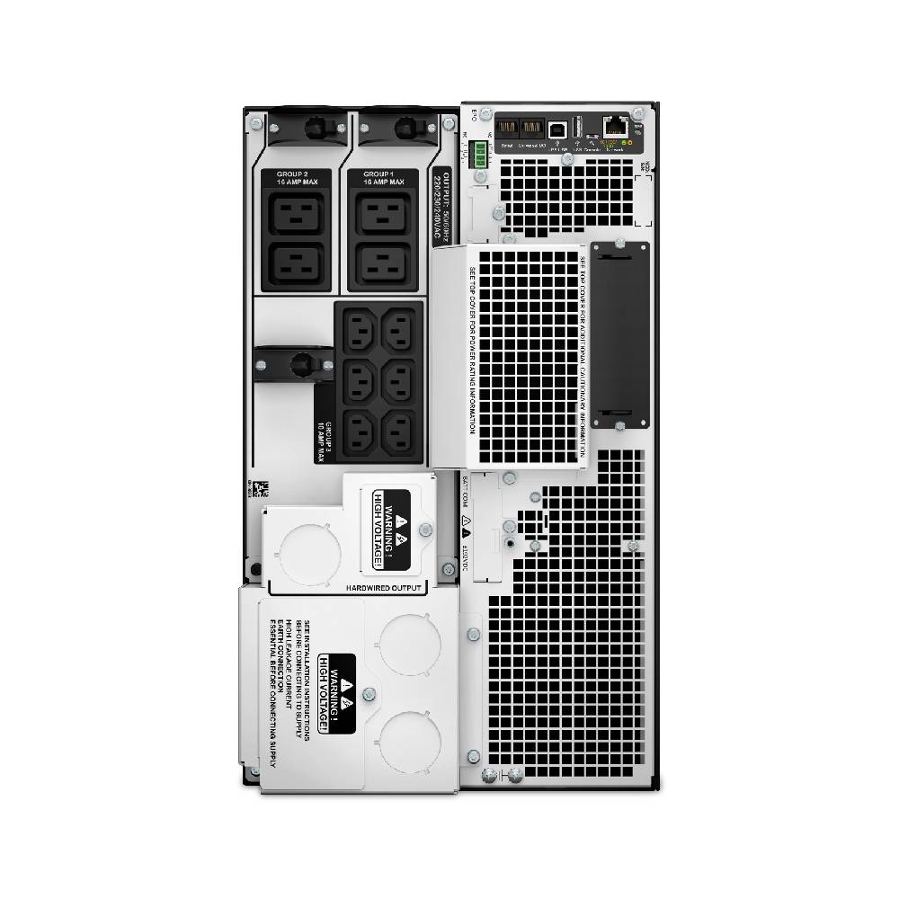 APC Smart - UPS On - Line, 10kVA/10kW, Tower, 230V/400V, 6x C13+4x C19 IEC outlets, Network Card+SmartSlot, Extended runtime, W/O rail kit | SRT10KXLI - Network Warehouse