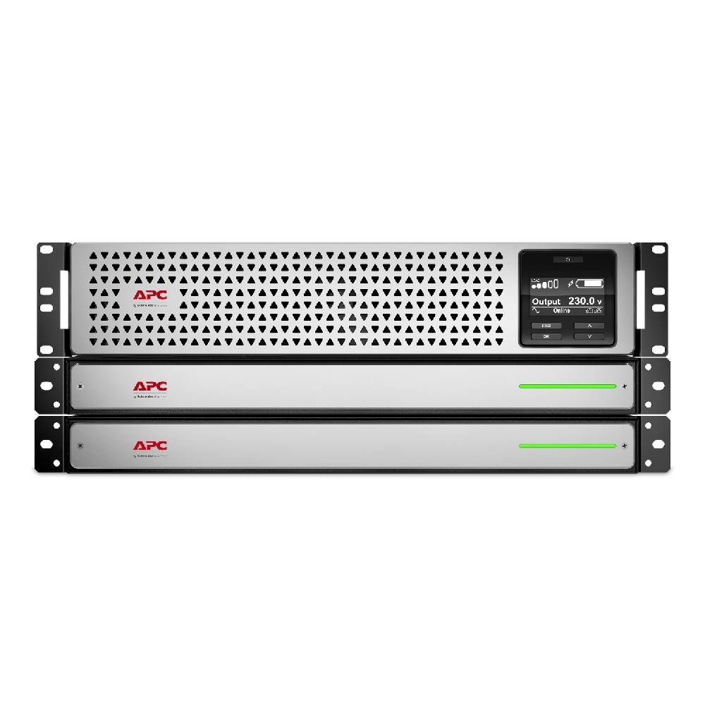 APC Smart - UPS On - Line, 1500VA, Rackmount 3U, 230V, 8x C13 IEC outlets, Network Card, Extended runtime, W/ rail kit, W/ Lithium - ion external battery | SRTL1500RMXLI - NC - Network Warehouse
