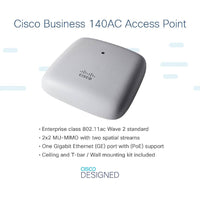 Cisco 802.11ac 2x2 Wave 2 Access Point Ceiling Mount - 3 Pack | 3 - CBW140AC - E - Network Warehouse