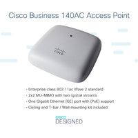 Cisco 802.11ac 2x2 Wave 2 Access Point Ceiling Mount - 5 Pack | 5 - CBW140AC - E - Network Warehouse