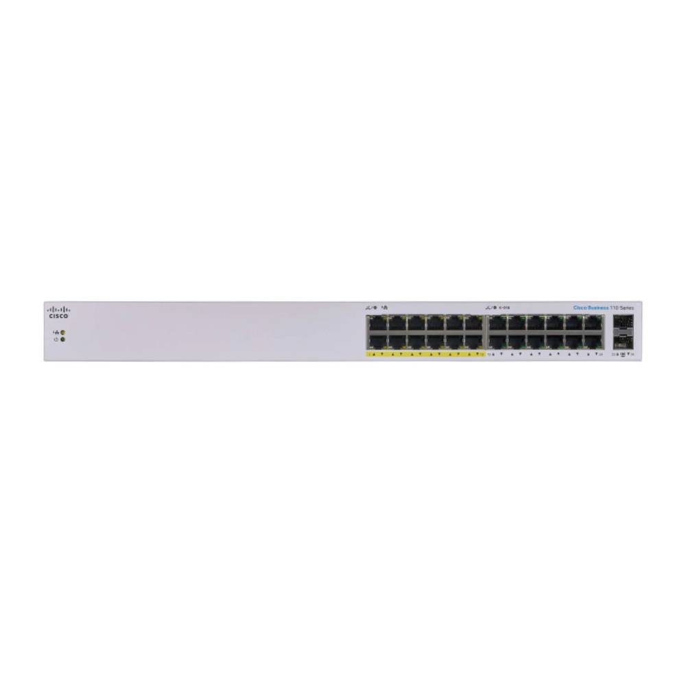 Cisco CBS110 24 - Port Unmanaged Gigabit Rackmount PoE Switch + 2 x Combo | CBS110 - 24PP - UK - Network Warehouse