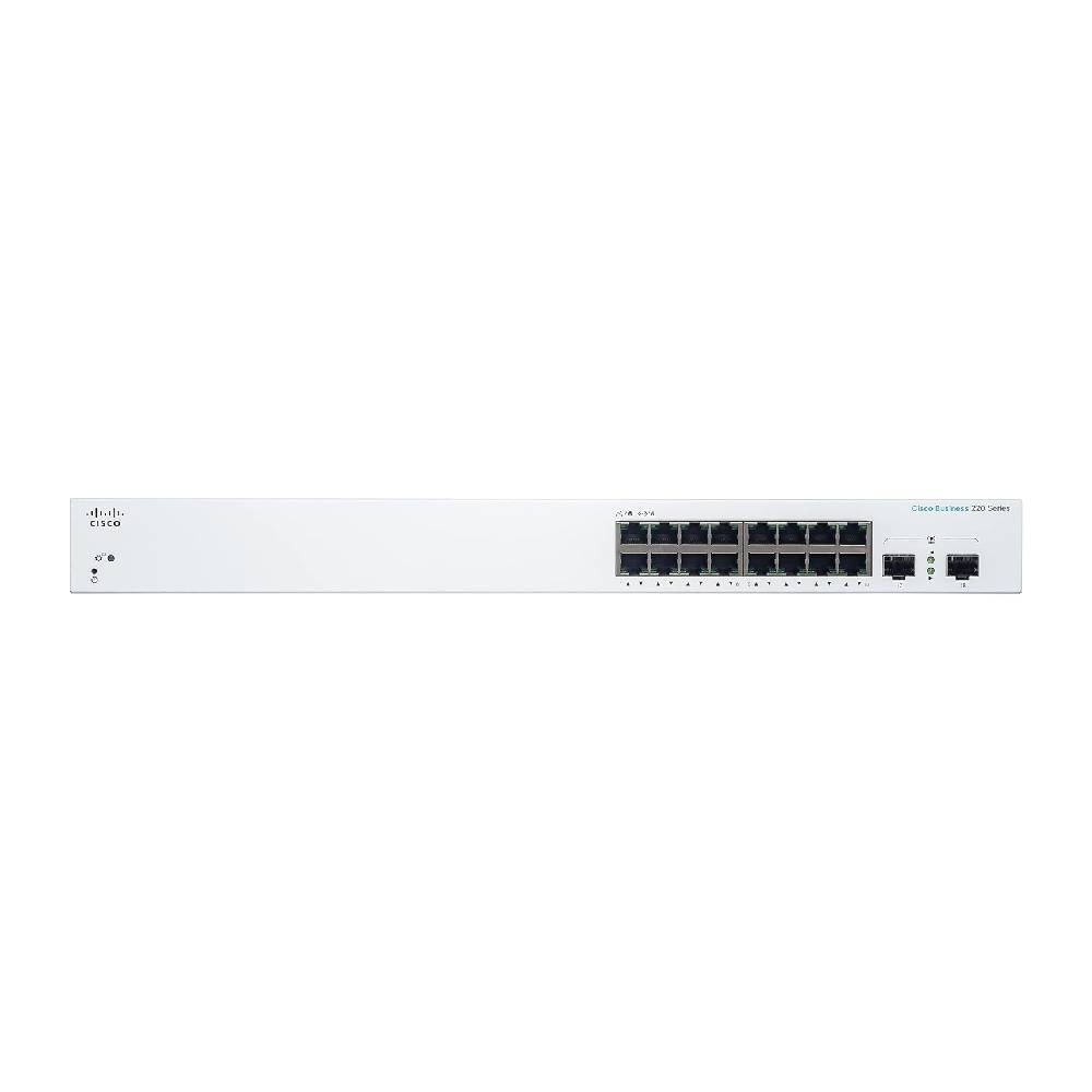 Cisco CBS220 16 - Port Smart Managed Gigabit Switch + 2 x SFP | CBS220 - 16T - 2G - UK - Network Warehouse