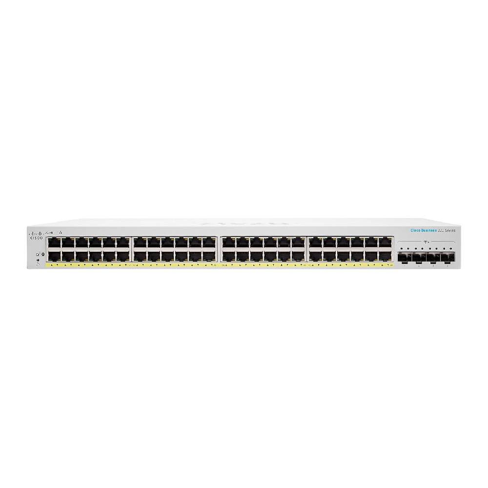Cisco CBS220 48 - Port Smart Managed Gigabit PoE+ Switch + 4 x SFP+ | CBS220 - 48P - 4X - UK - Network Warehouse