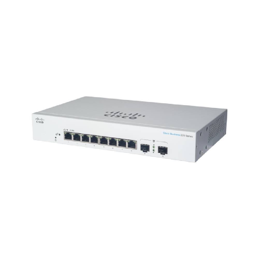 Cisco CBS220 8 - Port Smart Managed Gigabit Switch + 2 x SFP | CBS220 - 8T - E - 2G - UK - Network Warehouse