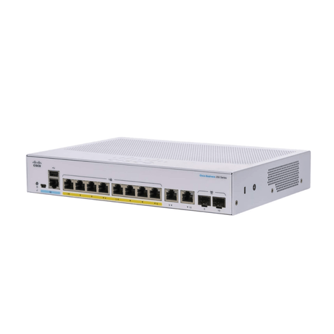 Cisco CBS250 8 - Port Smart Managed Gigabit PoE+ Switch + 2 x Combo | CBS250 - 8FP - E - 2G - UK - Network Warehouse