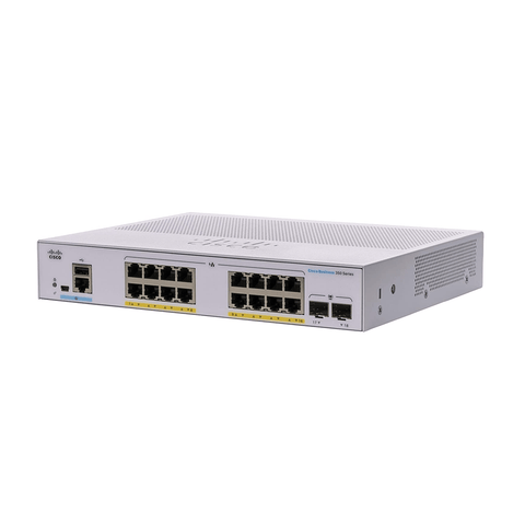 Cisco CBS350 16 - Port L3 Managed Gigabit PoE+ Switch + 2 x SFP | CBS350 - 16FP - 2G - UK - Network Warehouse