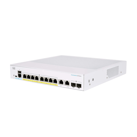 Cisco CBS350 8 - Port L3 Managed Gigabit PoE+ Switch + 2 x Combo | CBS350 - 8FP - 2G - UK - Network Warehouse