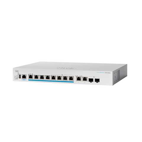 Cisco CBS350 8 - Port L3 Managed mGig PoE+ Switch + 2 x SFP+ | CBS350 - 8MP - 2X - UK - Network Warehouse