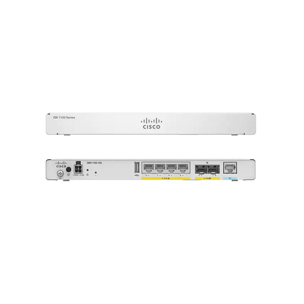 Cisco ISR1100 Router, 4 GE LAN/WAN Ports and 2 SFP ports, 4GB RAM | IS ...