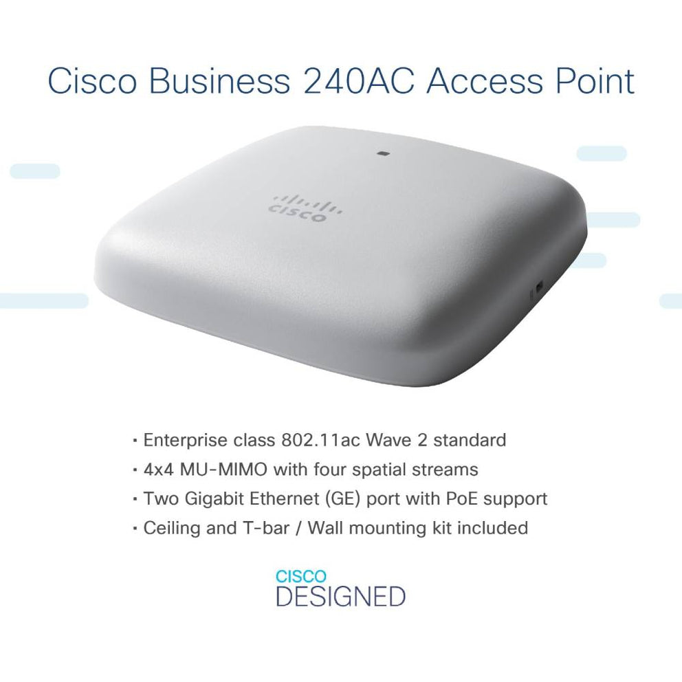 Cisco Business Ceiling Mount Access Point | CBW240AC-E – Network Warehouse