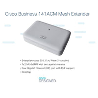Cisco WiFi 5 PoE Mesh Extender (1011Mbps AC) | CBW141ACME - UK - Network Warehouse