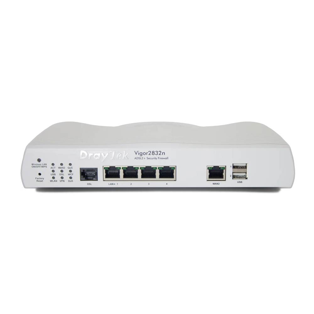 DrayTek Vigor 2832 ADSL Ethernet Router and USB 3G/4G | V2832 - K - Network Warehouse