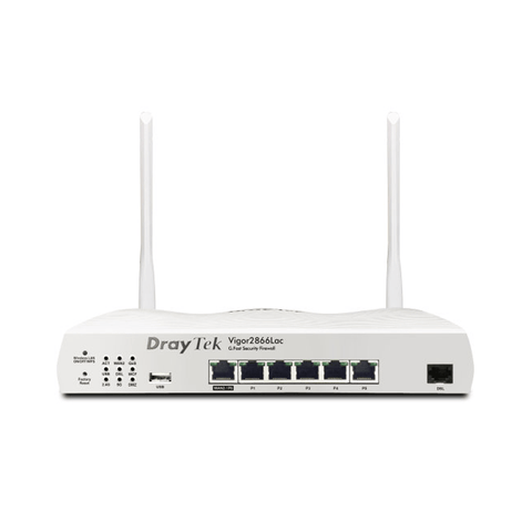 DrayTek Vigor 2866Lac Dual - WAN VDSL2/ADSL2+ WiFi 5 3G/4G WiFi Router | V2866LAC - K | EOL - Network Warehouse