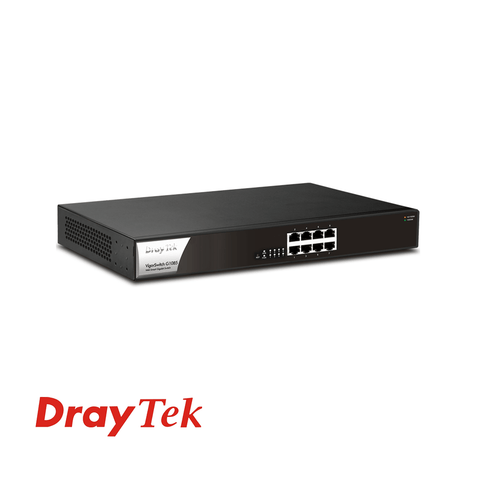 DrayTek VigorSwitch 8 - Port Gigabit PoE+ Smart Managed Switch | VSP1085 - K | EOL - Network Warehouse