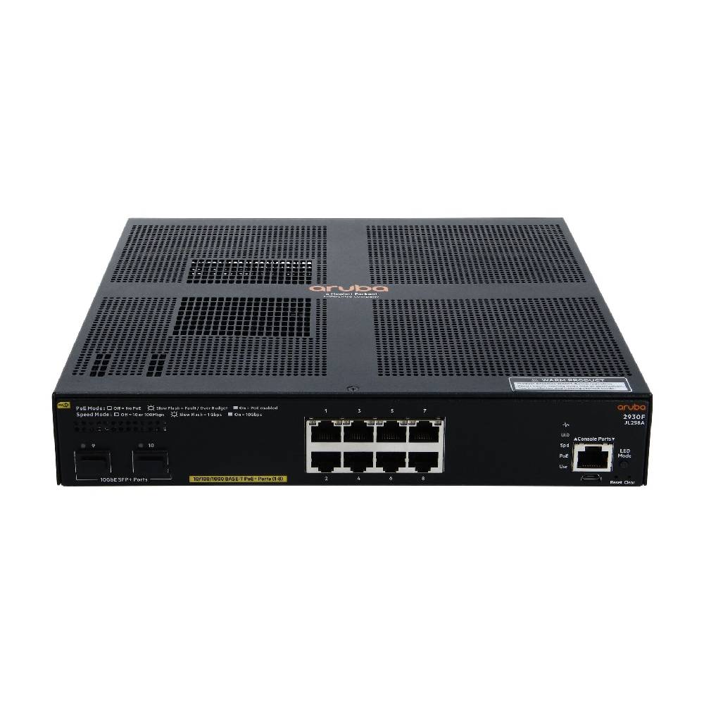 HPE Aruba 2930F 8G PoE+(125W) 2SFP+ Switch | JL258A - Network Warehouse