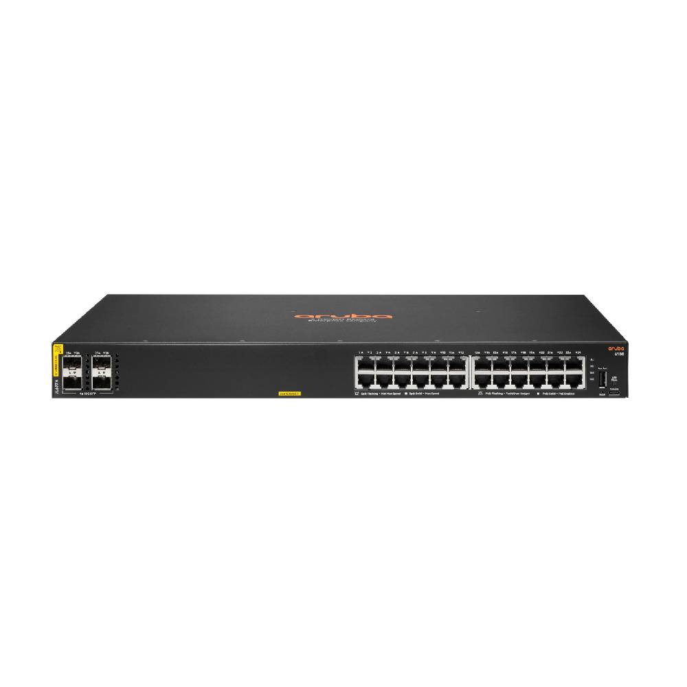 HPE Aruba CX 6100 24G Class4 PoE 4SFP+ 370W Switch | JL677A - Network Warehouse