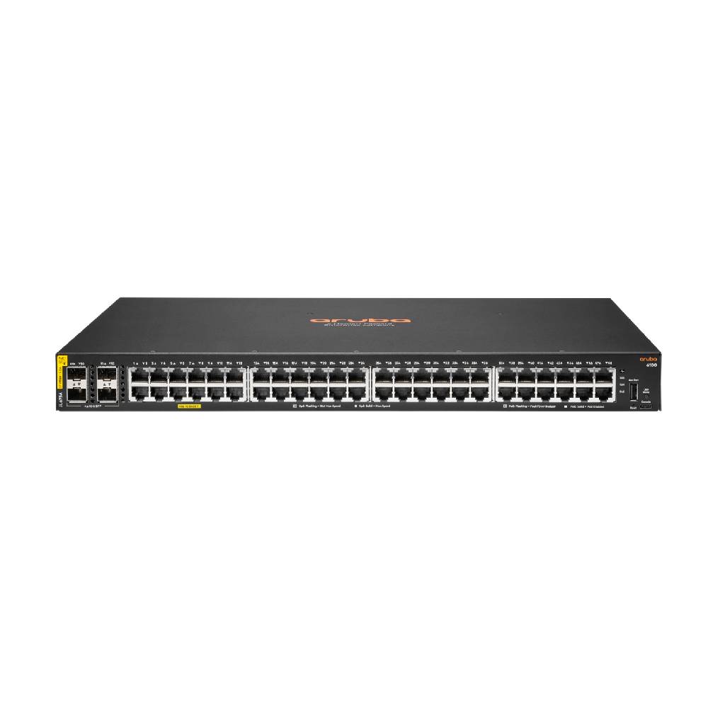 HPE Aruba CX 6100 48G Class4 PoE 4SFP+ 370W Switch | JL675A - Network Warehouse