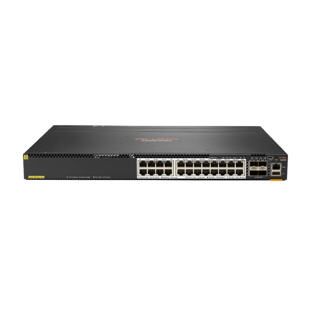 HPE Aruba CX 6300M 24 - port HPE Smart Rate 1/2.5/5GbE Class 6 PoE and 4 - port SFP56 Switch | JL660A - Network Warehouse