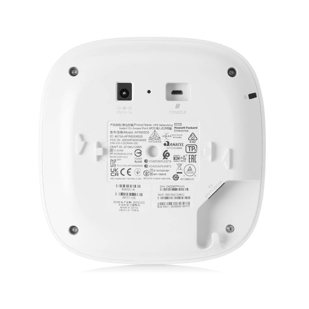 Parts & Technology Right Angle Wall Mount For Aruba AP22, AP25, AP11 | White, Made In USA