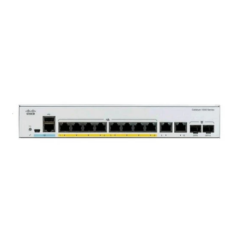 Cisco C1000-8P-E-2G-L | 8 Port Gig PoE+ (67W) Switch | 2x 1G SFP and RJ-45 combo uplinks, with external PS | Network Warehouse