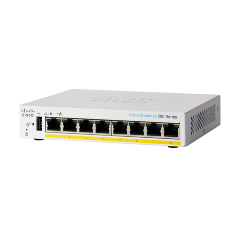 Cisco CBS250 8-Port Smart Mngd GbE PoE+ Switch | CBS250-8PP-D-UK | Network Warehouse