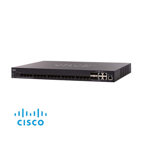 Cisco SX350X-24F 24-Port Layer 3 Managed Stackable 10-Gigabit SFP+ Switch | SX350X-24F-K9-UK | Network Warehouse